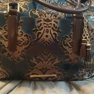 Brahmin Navy Fresco Duffle